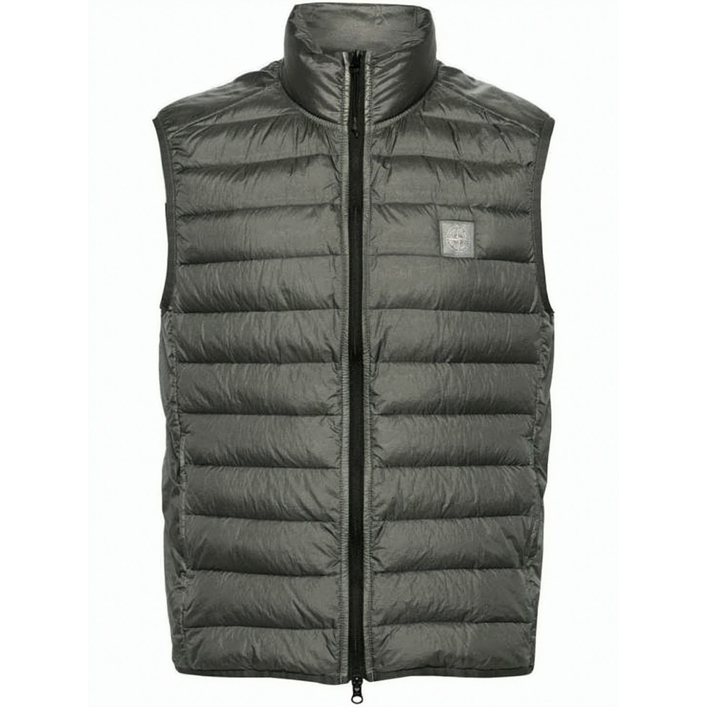 STONE ISLAND High-Collared Quilted Padded Vest